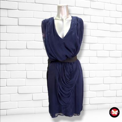 **HOY** Vestido de fiesta de seda TMX color Azul marino Talla 38
