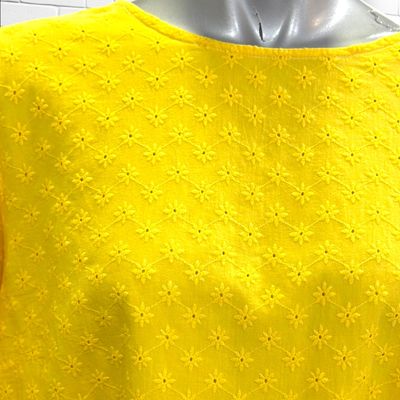 **HOY** Blusa de mangas abullonadas TCHIBO color Amarillo Talla 42 (grande)