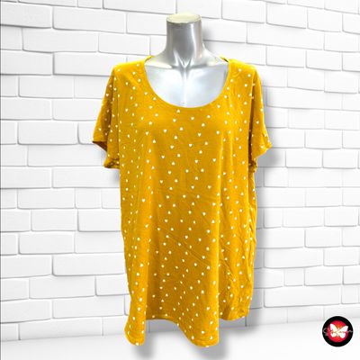 **HOY** Camiseta de manga corta “corazones” KIABI color Mostaza Talla XXL