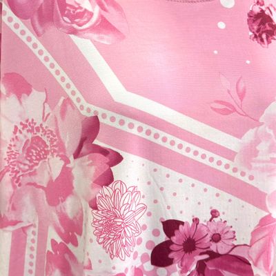 **HOY** Blusa de manga corta color Rosa y blanco Talla XXL