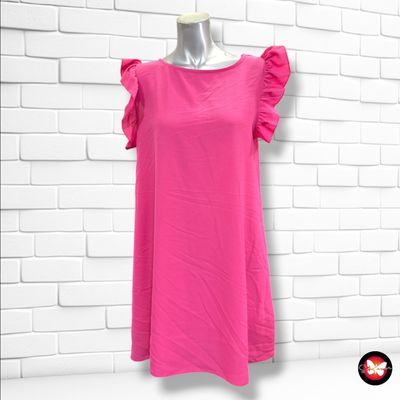 **HOY** Vestido con mangas de volante color Fucsia Talla S