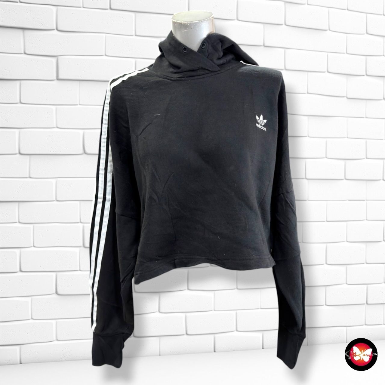 **HOY** Sudadera cropped ADIDAS color Negro Talla 38