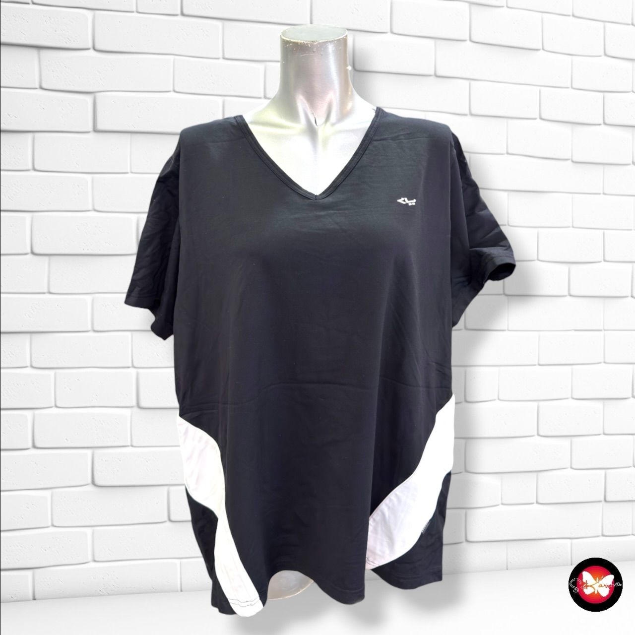 **HOY** Camiseta deportiva RÖNISCH color Negro y blanco Talla XL (grande)
