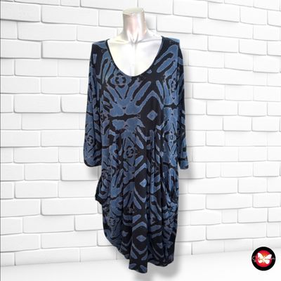 **HOY** Vestido tie-dye OPHILIA color Azul y negro Talla XL