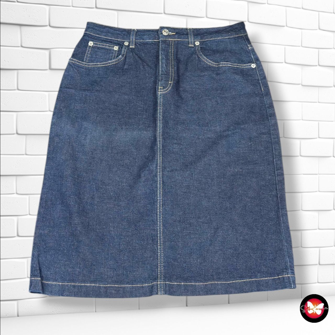 **HOY** Falda TOMMY HILFIGER color Azul vaquero oscuro Talla 38 (8USA)