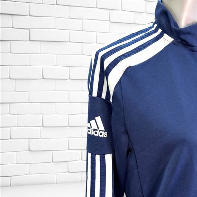 Chaqueta sudadera vintage ADIDAS color Azul marino y blanco Talla 13-14 AÑOS