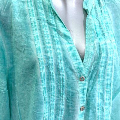 **HOY** Camisa de media manga SAMOON color Turquesa Talla 3XL