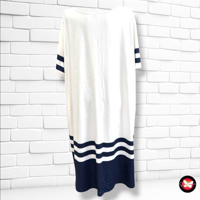 **HOY** Vestido marinero SHEIN CURVE color Blanco y azul marino Talla 2XL