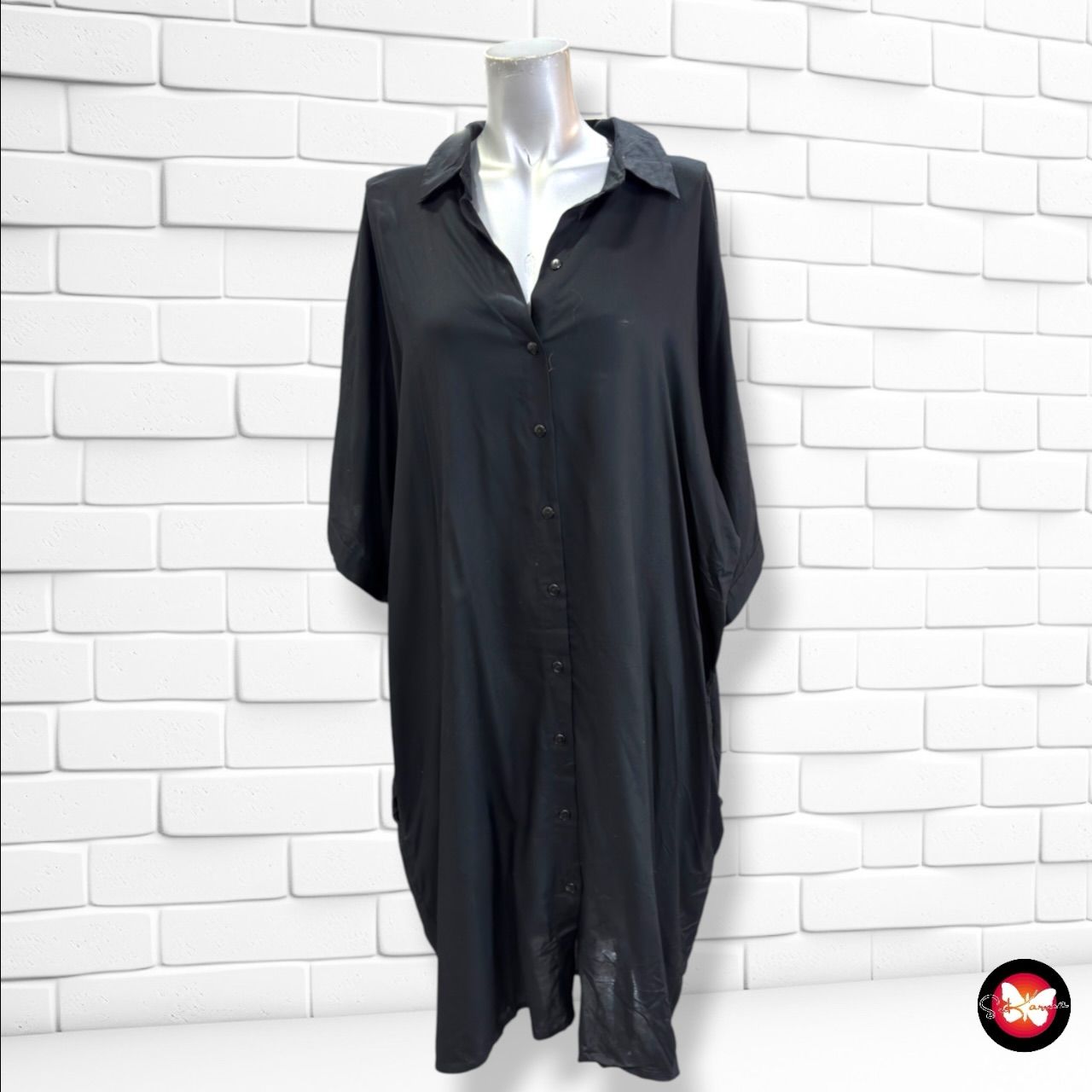 **HOY** Vestido camisero  color Negro Talla ÚNICA GRANDE