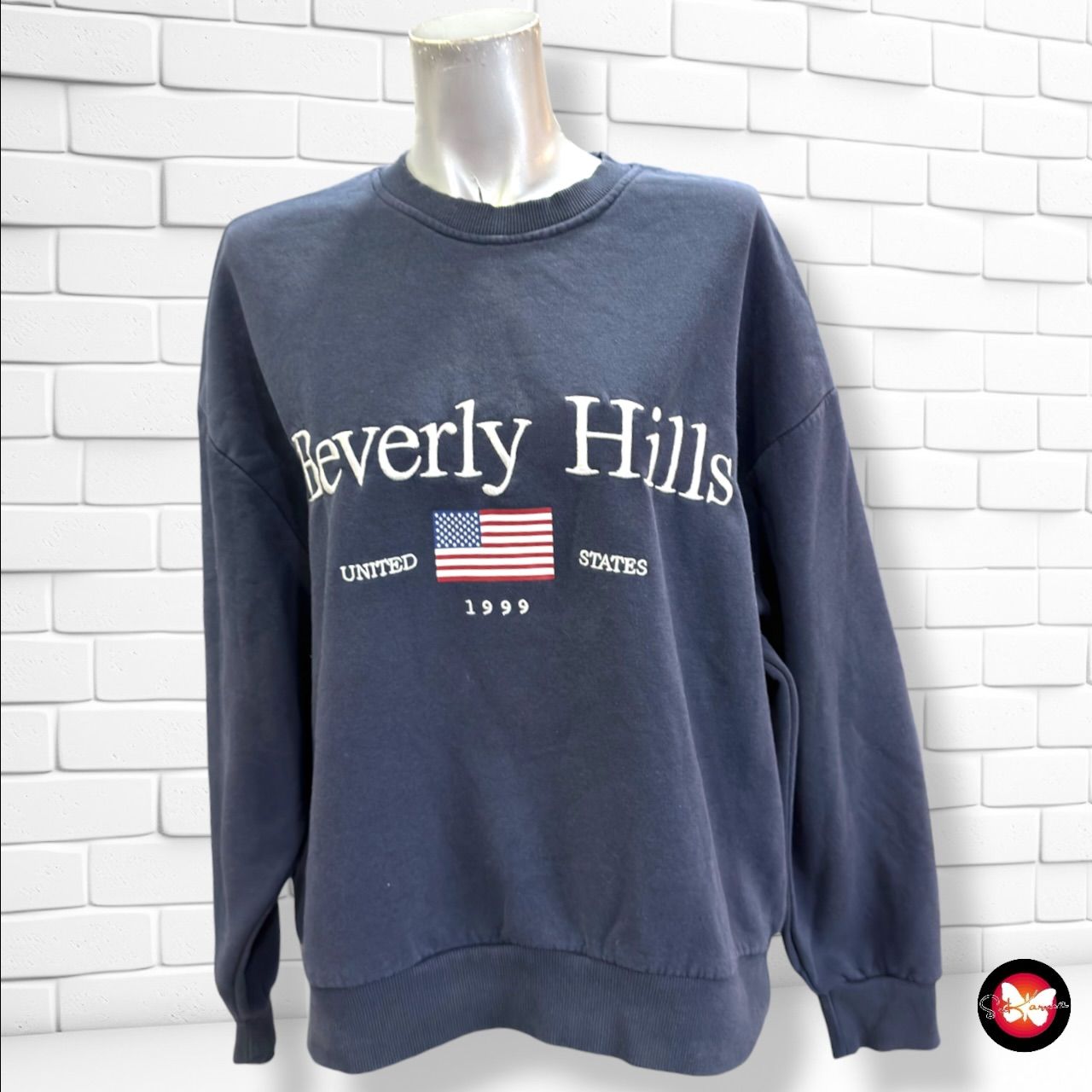 **HOY** Sudadera STRADIVARIUS color Azul marino Talla M