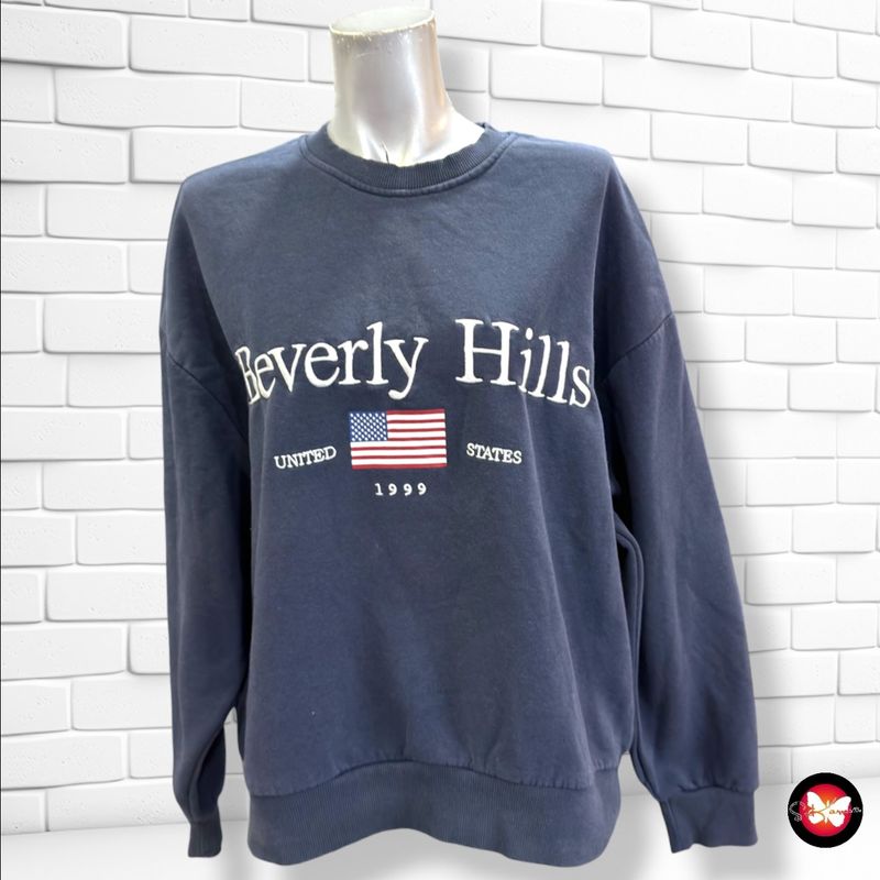 **HOY** Sudadera STRADIVARIUS color Azul marino Talla M