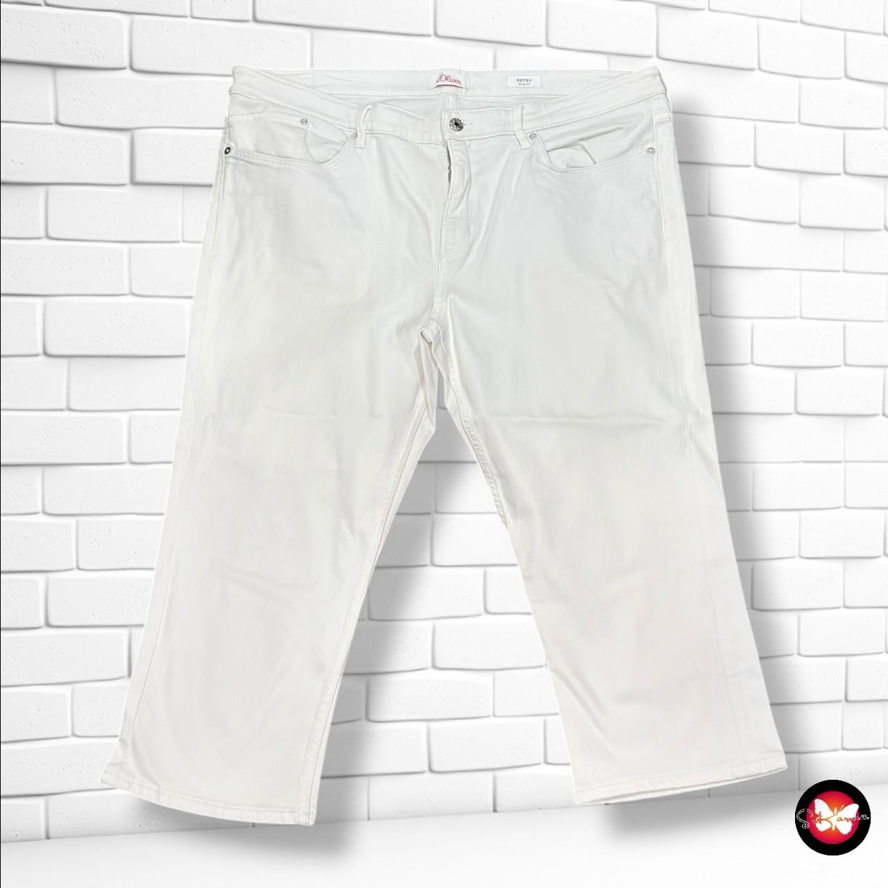 **HOY** Pantalón vaquero pirata S.OLIVER color Blanco Talla 46 (grande)