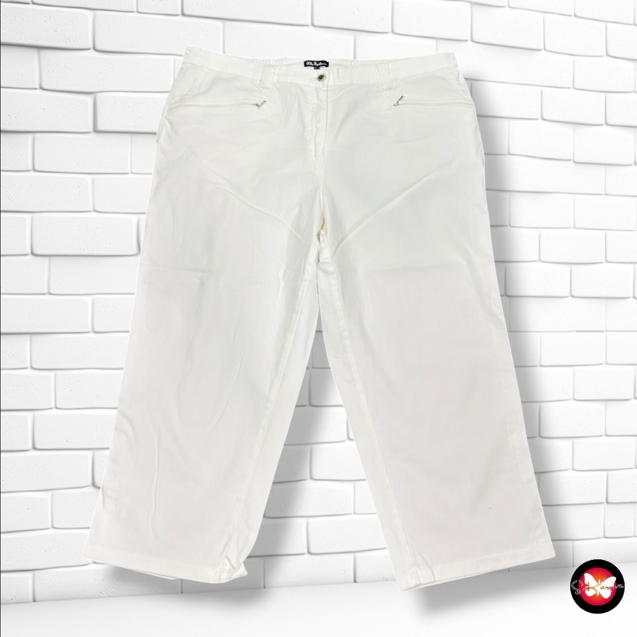 **HOY** Pantalón pirata ULLA POPKEN color Blanco Talla 50