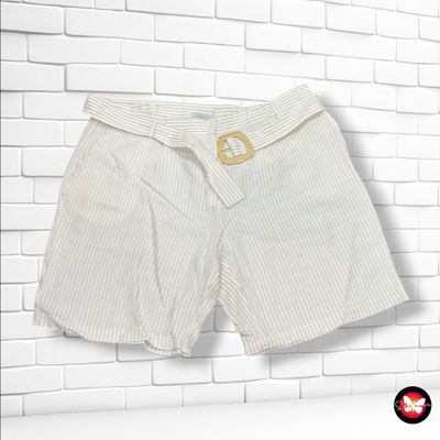 **HOY** Bermudas de lino CHOICE color Blanco y beige Talla 48