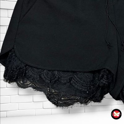 **HOY** Short de noche con encaje MANGO color Negro Talla XS