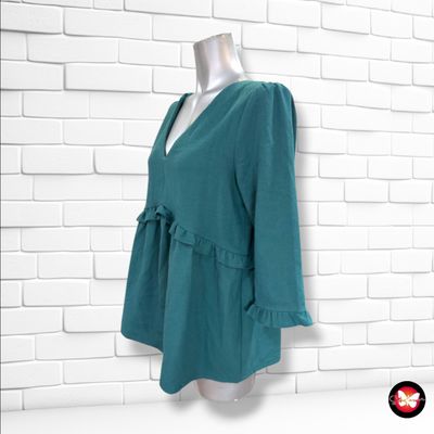 **HOY** Blusa de media manga   color Verde Talla S