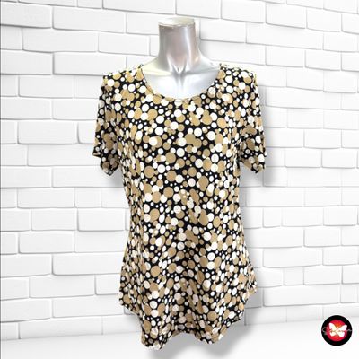 **HOY** Blusa de manga corta  color Negro, camel y blanco Talla M
