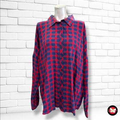 **HOY** Camisa de cuadros ZARA color Azul marino y rojo Talla XXL