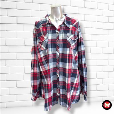 **HOY** Camisa de cuadros B2 BV VIA APPIA color Azul marino, blanco y rojo Talla 50