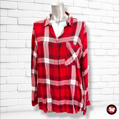 **HOY** Camisa de cuadros KIABI color Rojo y blanco Talla XL/XXL