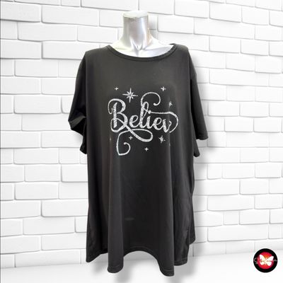 **HOY** Camiseta de manga corta “BELIEVE” color Negro Talla 7XL **HOY** Camiseta de manga corta “BELIEVE” color Negro Talla 7XL