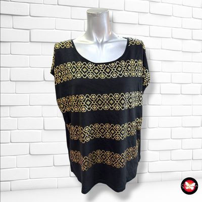 **HOY** Camiseta de manga corta FESTA color Negro y dorado Talla XL/XXL