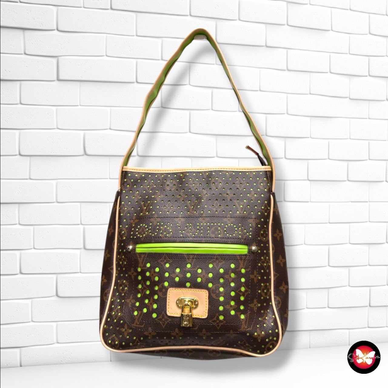 **HOY** Bolso de hombro **REPLICA LV**  color Marrón y neón Talla MEDIANO