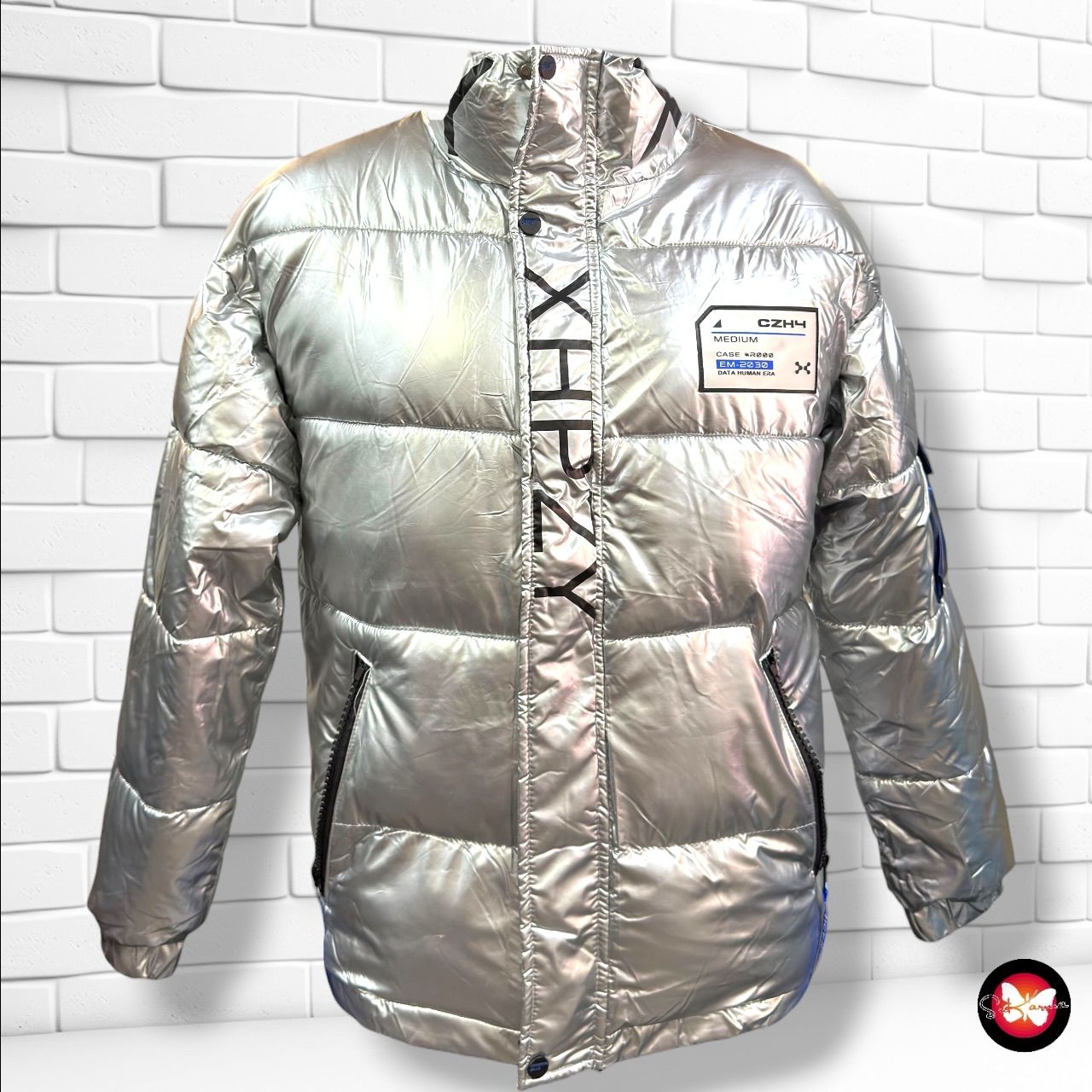 **HOY** Chaqueta acolchada metalizada   color Plateado Talla Hombre S