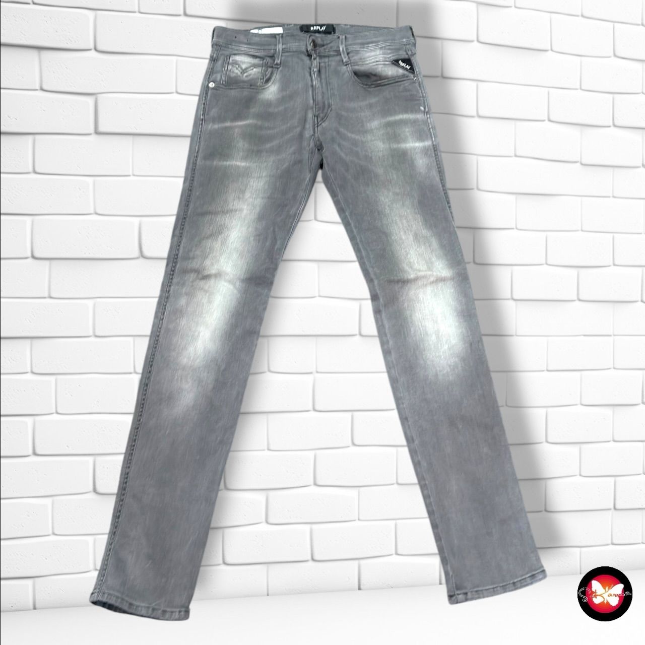 **HOY** Pantalón vaquero ANBASS REPLAY color Gris Talla Hombre W31 L32