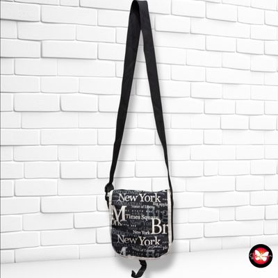 **HOY** Bolso bandolera de tela  color Negro Talla PEQUEÑO