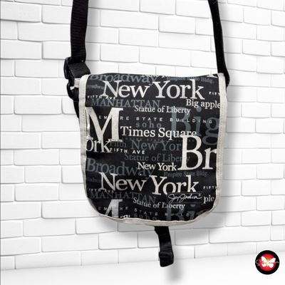 **HOY** Bolso bandolera de tela  color Negro Talla PEQUEÑO