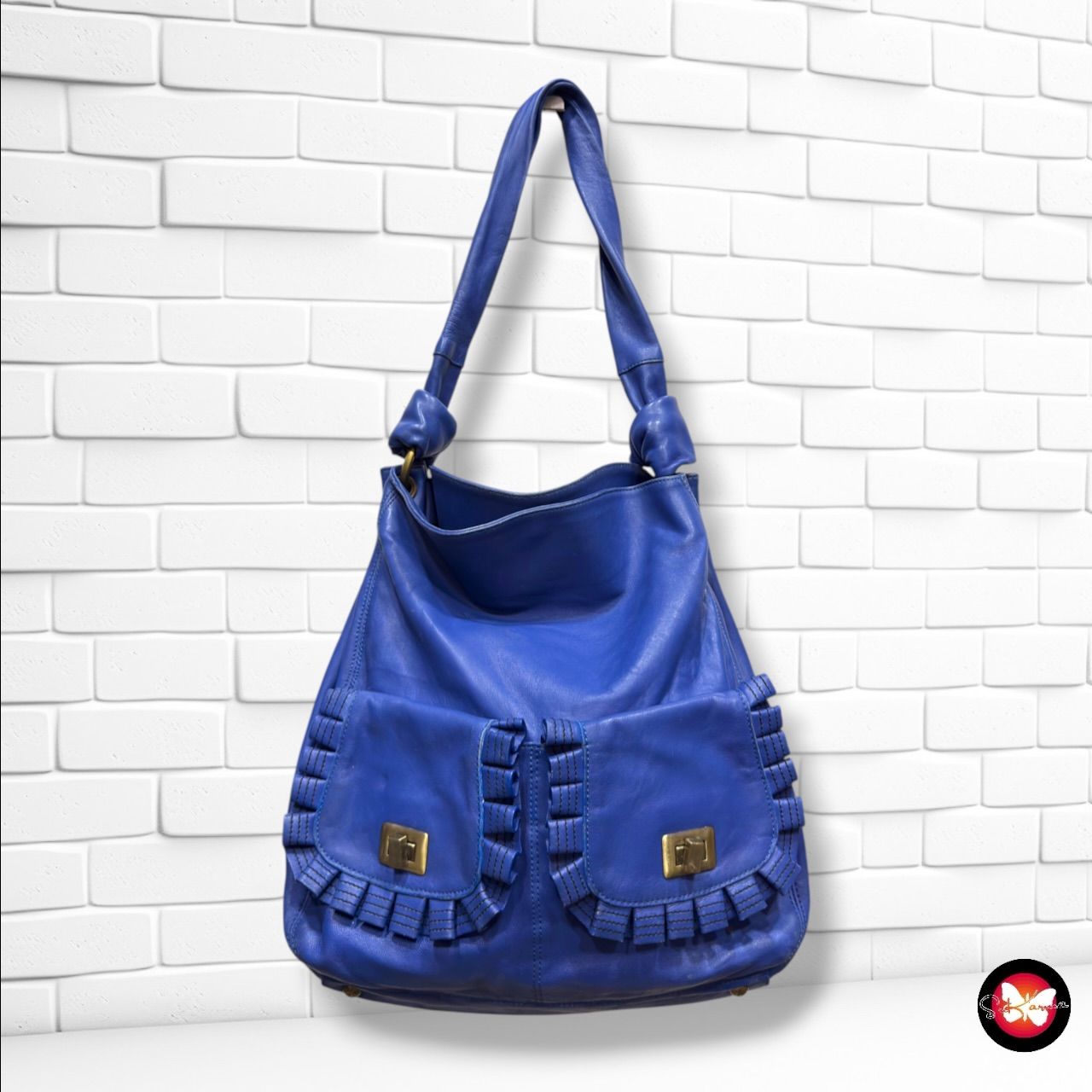**HOY** Bolso de hombro de piel MARIELLA BURANI color Azul Talla GRANDE