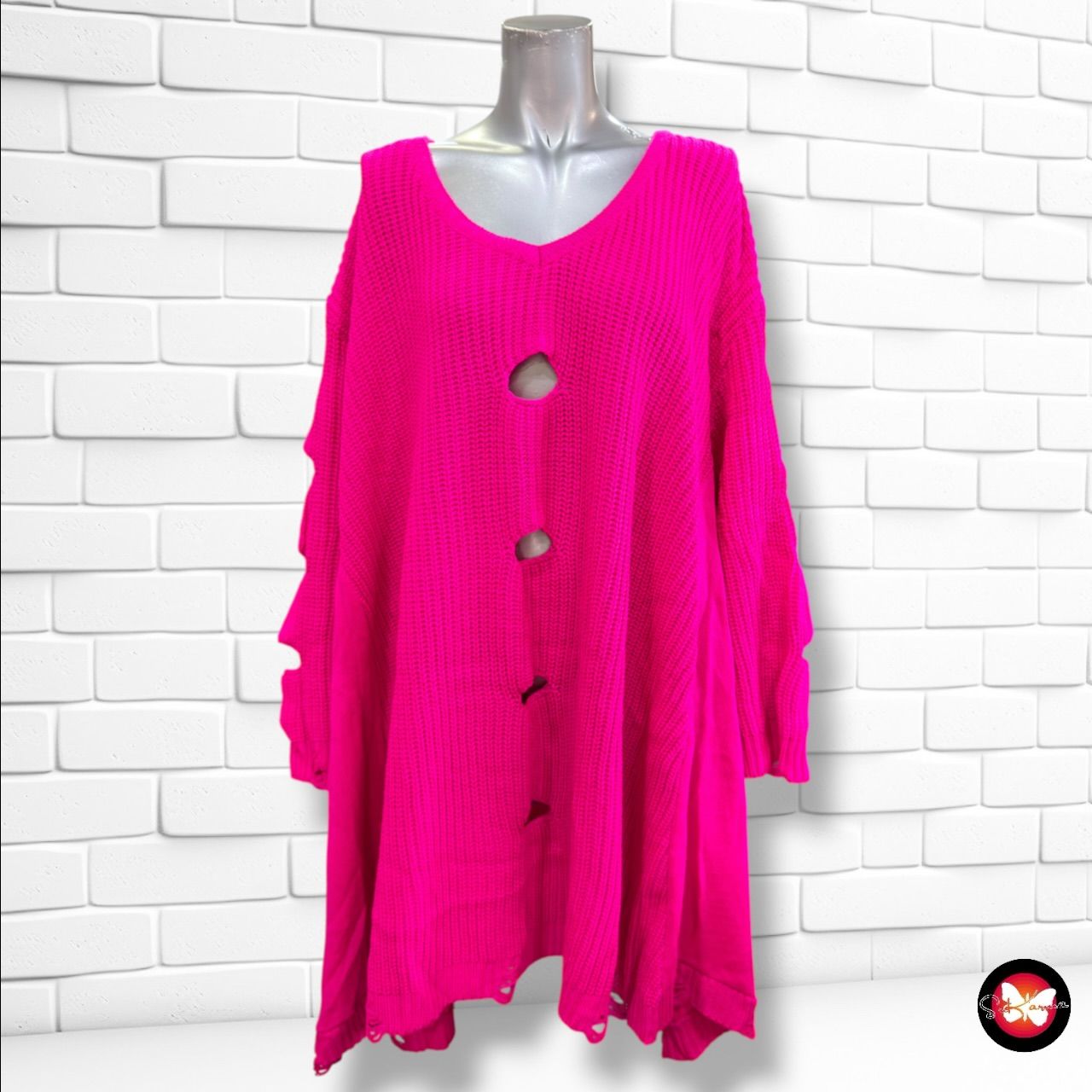 **HOY** MAXI Jersey de manga larga  color Fucsia Talla ÚNICA GRANDE