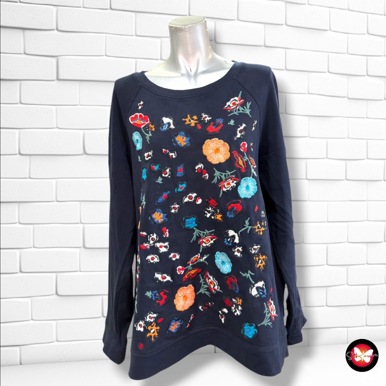 **HOY** Sudadera con bordados CECIL color Azul marino Talla XL