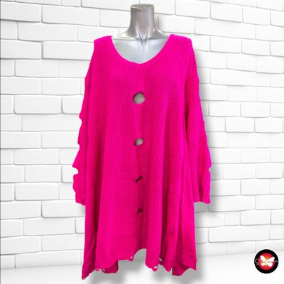 **HOY** MAXI Jersey de manga larga  color Fucsia Talla ÚNICA GRANDE