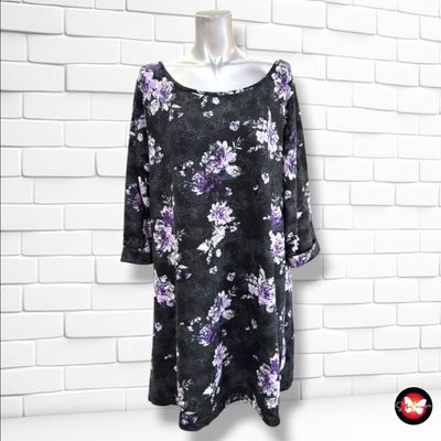 **HOY** Jersey de manga larga de flores JANINA color Negro y lila Talla 48