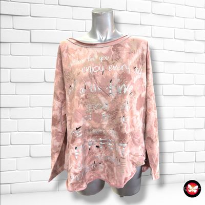 **HOY** Sudadera finita LAURA TORELLI color Rosa Talla XL