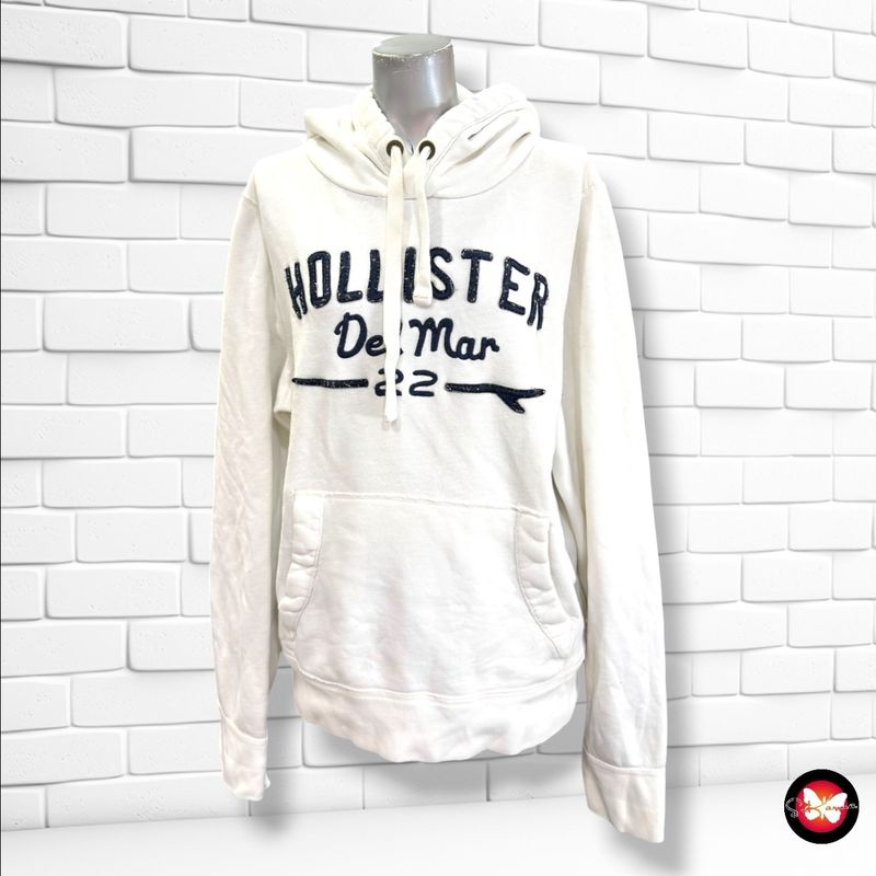 **HOY** Sudadera  HOLLISTER color Blanco Talla XL