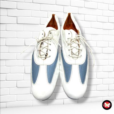 **HOY** Zapatillas de piel LLOYD color Blanco y celeste Talla Calzado 41