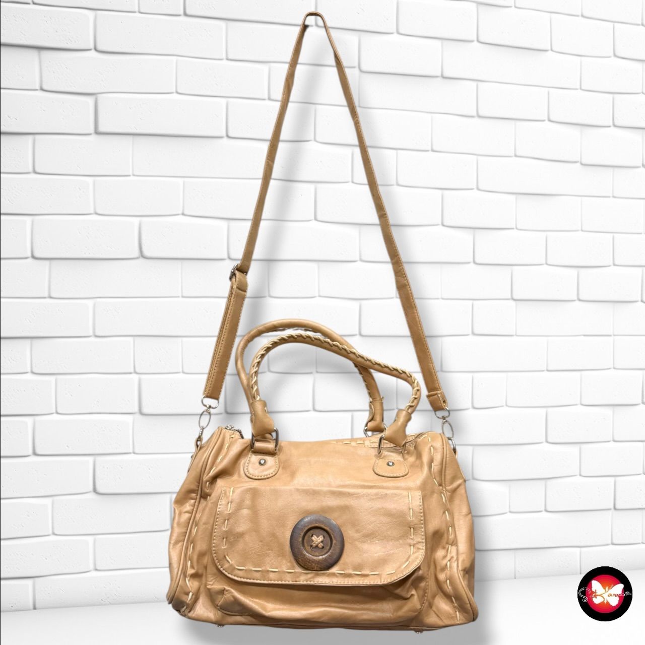 **HOY** Bolso bandolera / de hombro  color Camel Talla GRANDE