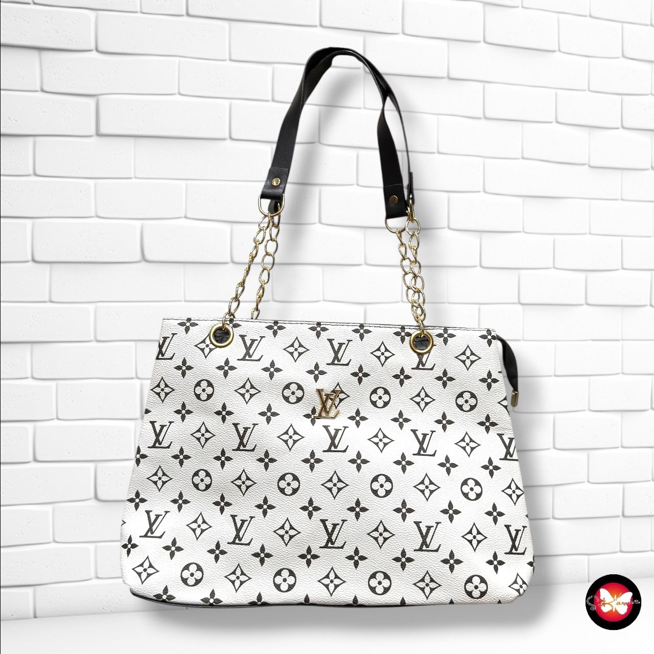 **HOY** Bolso de hombro  color Blanco y negro Talla GRANDE