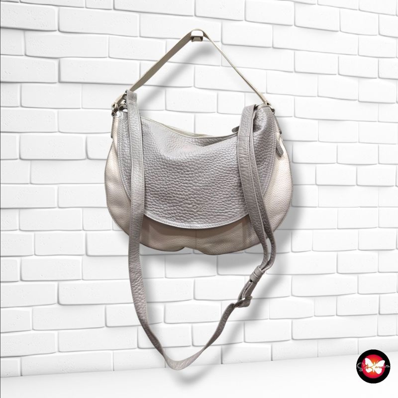 **HOY** Bolso bandolera  color Gris y blanco Talla GRANDE