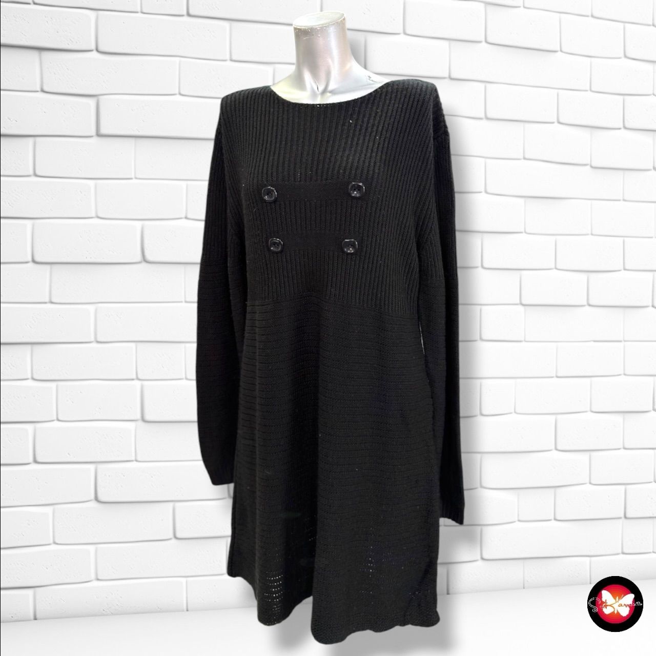 **HOY** Vestido de punto  color Negro Talla XL