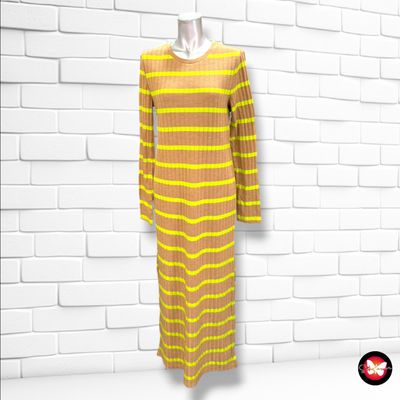 **HOY** Vestido largo de punto SINSAY color Camel y neón Talla XL