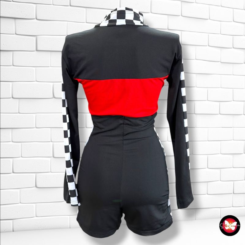 **HOY** Mono racing  color Negro, rojo y blanco Talla S