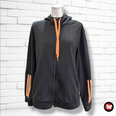 **HOY** Chaqueta sudadera ADIDAS color Negro y naranja Talla L