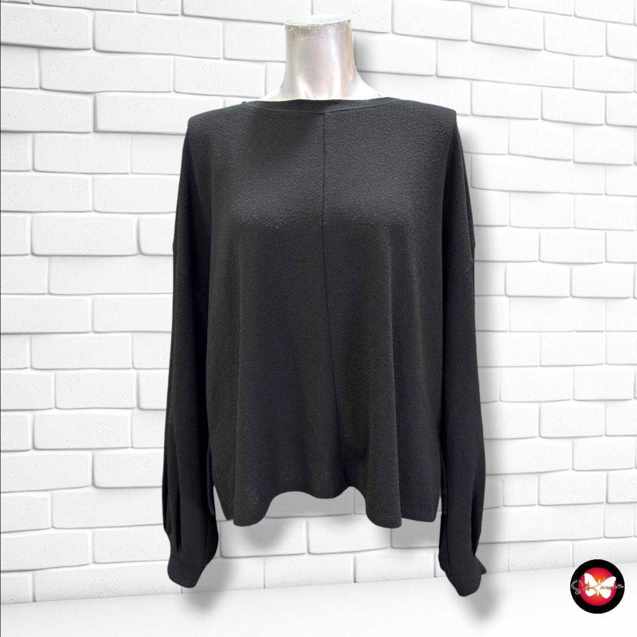 **HOY** Jersey de mangas abullonadas H&amp;M color Negro Talla S