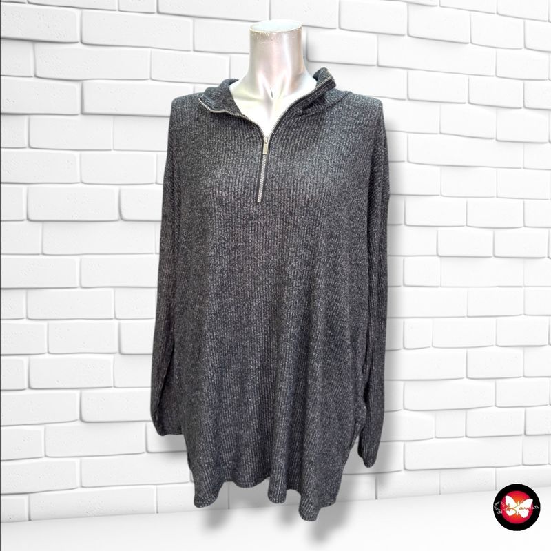 **HOY** Jersey de manga larga con cremallera  color Gris oscuro Talla XXL