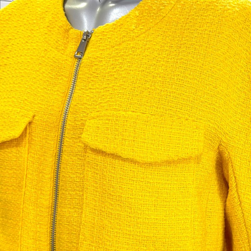 **HOY** Chaqueta tweed H&amp;M color Amarillo Talla 42