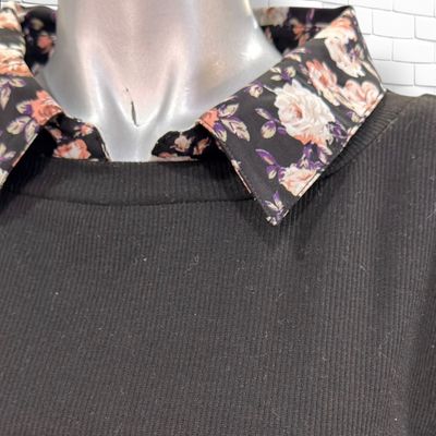 **HOY** Camiseta de manga larga con bajo camisa Y2 color Negro y varios Talla M